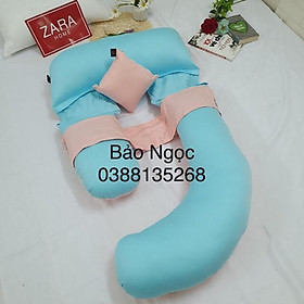 GỐI ÔM HẠT ĐẬU BÀ BẦUtặng kèm gối chặn