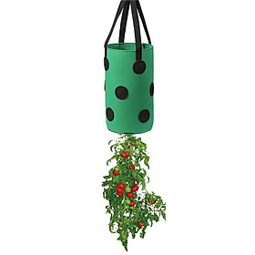 Strawberry Planting Bag with 13 Growing Holes Decoration Breathable Non-woven Fabric for Garden