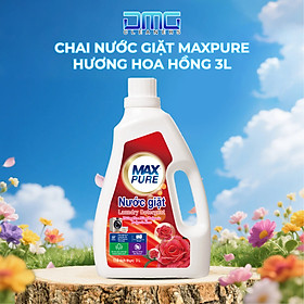 Chai nước giặt Maxpure Hương Hoa Hồng Bulgaria 3L