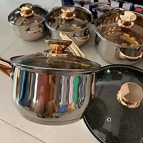 Mua Bộ nồi cao cấp sử dụng cho mọi loại bếp- 6 món 12 chi tiết Thế Hệ Mới