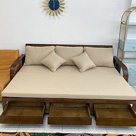 Sofa Giường Gỗ Thông Minh Kéo Dài Adora - NTMT002