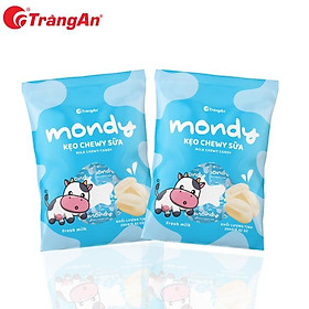 Combo 2 gói kẹo chewy sữa Mondy 250g, thương hiệu Tràng An