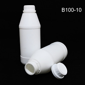 Chai Nhựa Trắng Đục 1000mL HPDE Mã B100-10 Nắp Vặn Thân Xéo Siêu Xinh