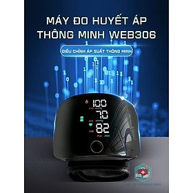 Máy đo huyết áp cổ tay , đọc kết quả tiếng việt, cảnh báo huyết áp theo màu sắc, đo chính xác kết quả, pin sạc usb
