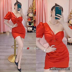 Đầm ôm body thiết kế 1 tay cực sexy sang chảnh , chất umi mềm mặc thoải mãi