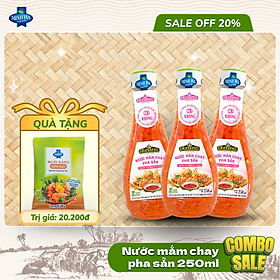 Combo nước mắm chay pha sẵn Nhất Tâm - tặng muối rang