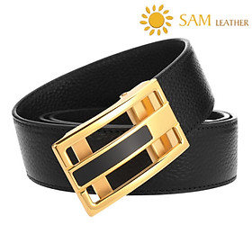 Dây Nịt Nam SAM Leather SFDN138 - Thắt Lưng Nam Da Bò Cao Cấp/ Mặt Khoá Thắt Lưng Inox Không Gỉ, Men's belts