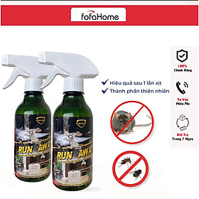 Chai Xịt Đuổi Chuột, Muỗi Thảo Mộc Run Away Chai 300ml Không Mùi, An Toàn Đuổi Chuột, Gián, Côn Trùng Hiệu Quả Xua Đuổi Chuột, Gián, Côn Trùng ... Chỉ Sau 1 Lần Xịt
