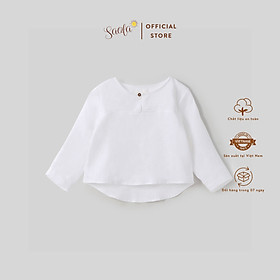 Áo Linen Cổ Tròn Cao Cấp Tay Dài Thoáng Mát Cho Bé - ARLO TOP - TOL012 - SAOLA KIDS CLOTHING