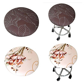 2pcs Stretch Bar Stool Cover Slipcovers Round Chair Seat Sleeves Protector
