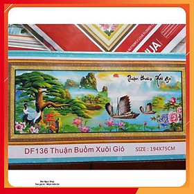 Tranh Đính Đá THUẬN BUỒM XUÔI GIÓ. Kích Thước: 1m94 x 75cm