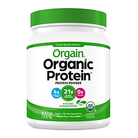 Đạm thực vật hữu cơ không chất làm ngọt - Organic Plant Protein Natural Unsweetened 720gr Orgain