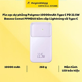 Mua Pin sạc dự phòng Polymer 10000mAh Type C PD 22.5W Baseus Comet PPMD10 -  Hàng Chính Hãng