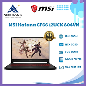 Mua Laptop MSI Katana GF66 12UCK-804VN (Core i7-12650H | 8GB | 512GB | RTX3050 4GB | 15.6 inch FHD 144Hz | Win 11 | Đen) - Hàng Chính Hãng - Bảo Hành 12 Tháng