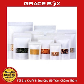 Mua 1 Kg Túi Zip Kraft Trắng Cửa Sổ Tràn Chống Thấm