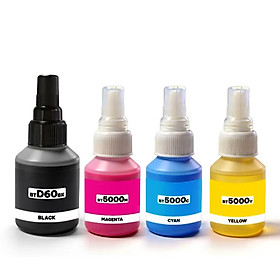Free ship- set 4 màu Mực in phun màu  BT-D60BK cho máy in  DCP-T310/510W/710W/MFC-T810W/T910W, hàng nhập khẩu.