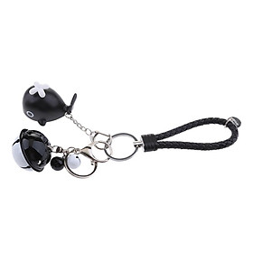 Cute Key Chains Whale Shape Keyring Lighted Key Holder For Bag Wallet Key