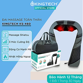 Máy Massage Cổ Vai Gáy Chuyên Sâu 3D KINGTECH KS460 - Hỗ Trợ Mát xa Đùi, Chân, Lưng Dưới - Tích Hợp Nhiệt Hồng Ngoại - Tiện Sử Dụng Tại Nhà, Văn Phòng, Du Lịch - Quà Tặng Tuyệt Vời Dành Cho Người Thân - Chính Hãng