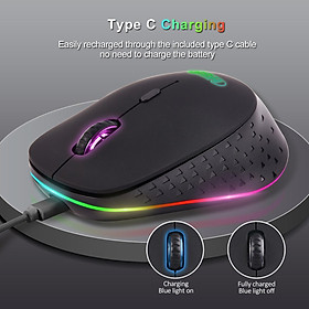 Bluetooth Mouse .1 and 2.4G Optical Mouse 1000-1200-1600 DPI for Computer