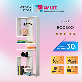 Kệ sách gỗ hiện đại SMLIFE Booboo | Gỗ MDF dày 17mm chống ẩm | D60xR23xC160cm