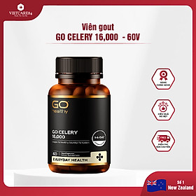 Viên gout nhập khẩu chính hãng New Zealand GO CELERY 16000mg (60 viên) giúp giảm các triệu chứng bệnh gút: giảm uric axit, làm giảm triệu chứng sưng đau do gut