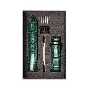 Dây đeo đồng hồ Da Cá Sấu Xanh Lá Size 19/20/21/22 - Dây Đeo Da Cá Sấu Thật 100% - Bảo Hành 12 Tháng