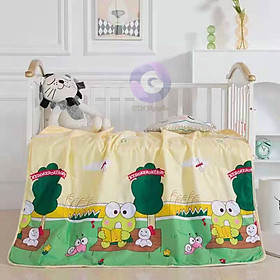 Chăn Cotton Đũi Trẻ Em 1M1x1M35 Mền Ếch Xanh Luôn Được Các Bé Yêu Thích