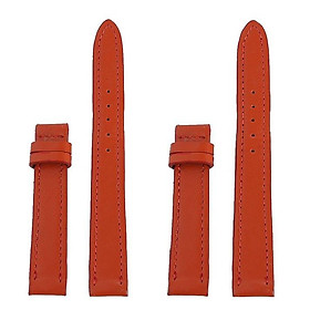 Dây đồng hồ Huy Hoàng da bò size 12, 14 màu cam HT8106