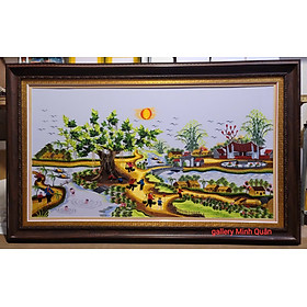 Mua TRANH THÊU -LÀNG QUÊ THANH BÌNH ( KT82*142)