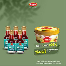 {Đơn 199k tặng hộp bơ 80g} Combo 5 Nước mắm dinh dưỡng Ranee cá cơm vị truyền thống 40 độ đạm chai 60ml ( 5 chai x60ml)
