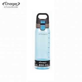 Set 02 bình nước Charger 830ml, làm từ nhựa cao cấp không chứa BPA, thân thiện với môi trường và vô hại đối với sức khỏe người sử dụng - nội địa Nhật Bản 