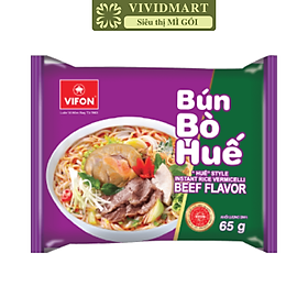 VIFON - Bún Vifon hương vị Bún bò Huế, Bún bò Huế Vifon Bún bò Huế, Bún bò Vifon Bún bò ăn liền (65g/gói)