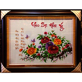 Mua Tranh thêu - tân gia đại lợi - vạn  sự như ý - F125