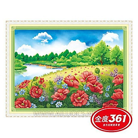 Tranh chữ thập 5d Cánh Đồng Hoa