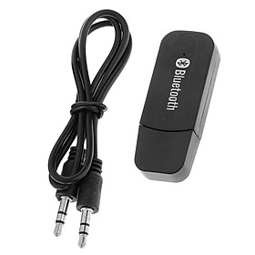 2pcs 3.5mm Stereo Audio Music Speaker Receiver Adapter Dongle USB