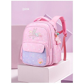 Balo học sinh cho bé gái đi học tiểu học họa tiết ngựa pony màu pastel dễ thương vải oxford cao cấp 6529