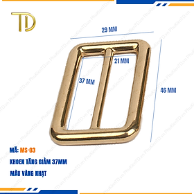 Khoen tăng giảm dây túi xách, Khoen chỉnh dây đeo túi, Tăng đơn túi xách 37mm mạ điện độ bền 5-8 năm