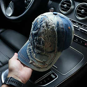 Nón kết, mũ lưỡi trai Diesel phối vải jeans tua form chuẩn thời trang đường phố siêu đẹp (Ảnh thật)