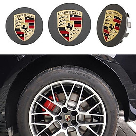 Logo chụp mâm, ốp lazang bánh xe ô tô Poscher đường kính 75mm và 65mm