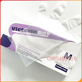 Mua Hộp 100 găng tay nấu ăn siêu dai Victoria Bay chất liệu TPE không mùi chống nhăn dùng đi chợ  nấu ăn đều rất tiện. - Size L