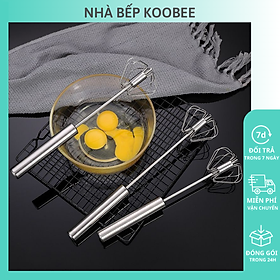 Mua Phới Đánh Trứng KOOBEE Trục Xoay 360 Độ Tự Động Inox Cao Cấp Chống Rỉ Sáng Bóng (SC03)