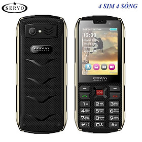Mua Điện thoại 4 Sim phổ thông kiêm pin dự phòng 3000mAh SERVO