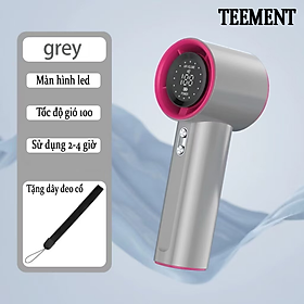 Mua Quạt Sạc Cầm Tay Mini Siêu Mát Teement  Sạc Nhanh  Màn Hình Led Sang Trọng  100 Chế Độ Gió - Hàng Chính Hãng