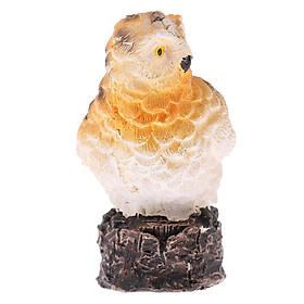 Mini Brown Flying Owl Figurine Statue for Home Garden Yard Lawn Decoration