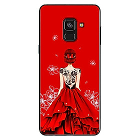 Ốp Lưng Dành Cho Samsung Galaxy A8 2018 - Mẫu Cô Gái Đầm Đỏ