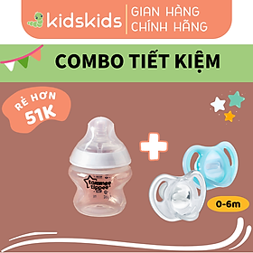 COMBO Bình sữa ty siêu mềm tự nhiên Tommee Tippee Closer to Nature 150ml