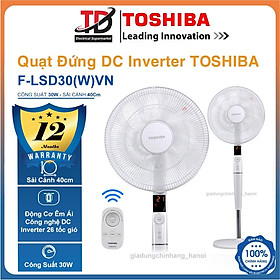 Mua Quạt Đứng Toshiba F-LSD30(W)VN  9 cánh Động Cơ DC inverter 26 Tốc Độ Gió  Hàng Chính Hãng