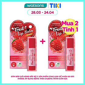 Son Dưỡng Môi Watsons Fruity Strawberry SPF10 3.5g