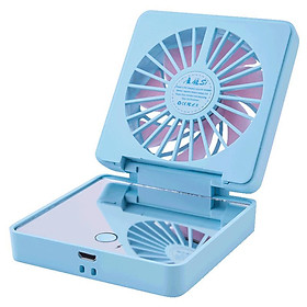 Quạt Cầm Tay Mini Kiêm Gương Soi Với Cổng Sạc USB Cho Du Lịch / Hoạt Động Ngoài Trời