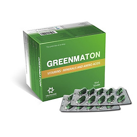 Greenmaton - Bổ sung các vitamin, khoáng chất và acid amin thiết yếu cho cơ thể giúp ăn ngon, ngủ tốt - Hộp 100 viên